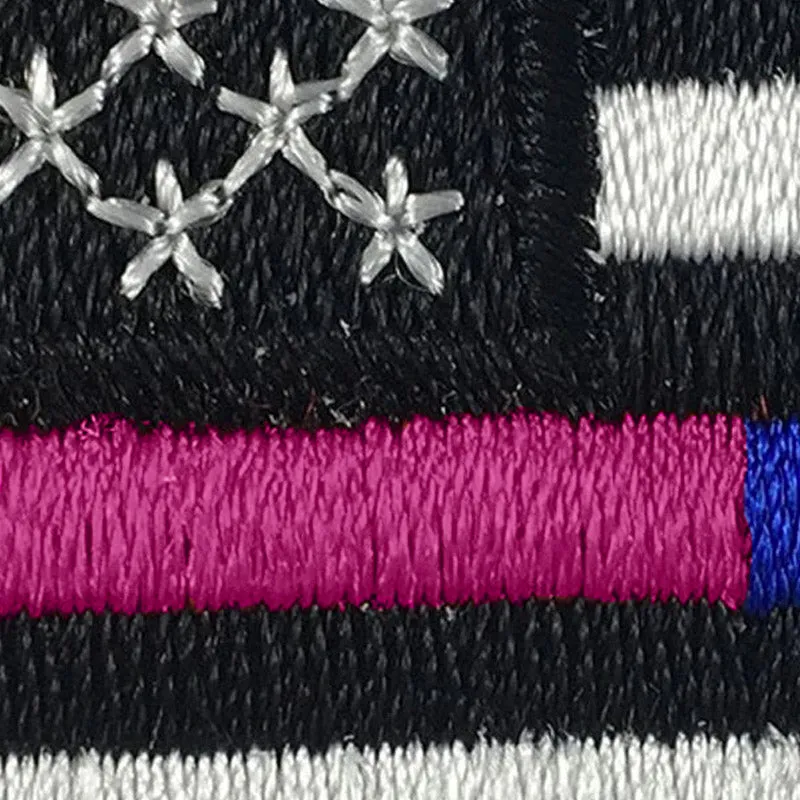 Thin Pink Line and Thin Blue Line American Flag Patch