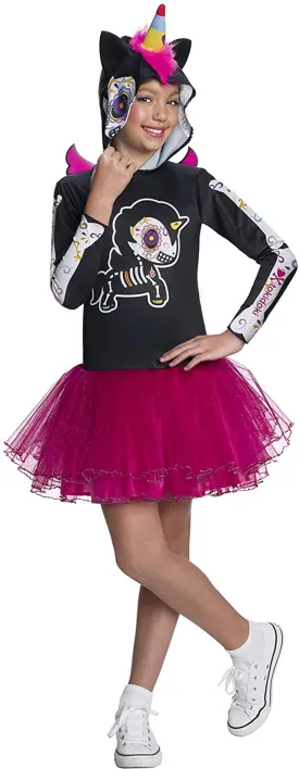 Tokidoki Dia De Los Muertos Caramelo Unicorno Hooded Child Costume Dress
