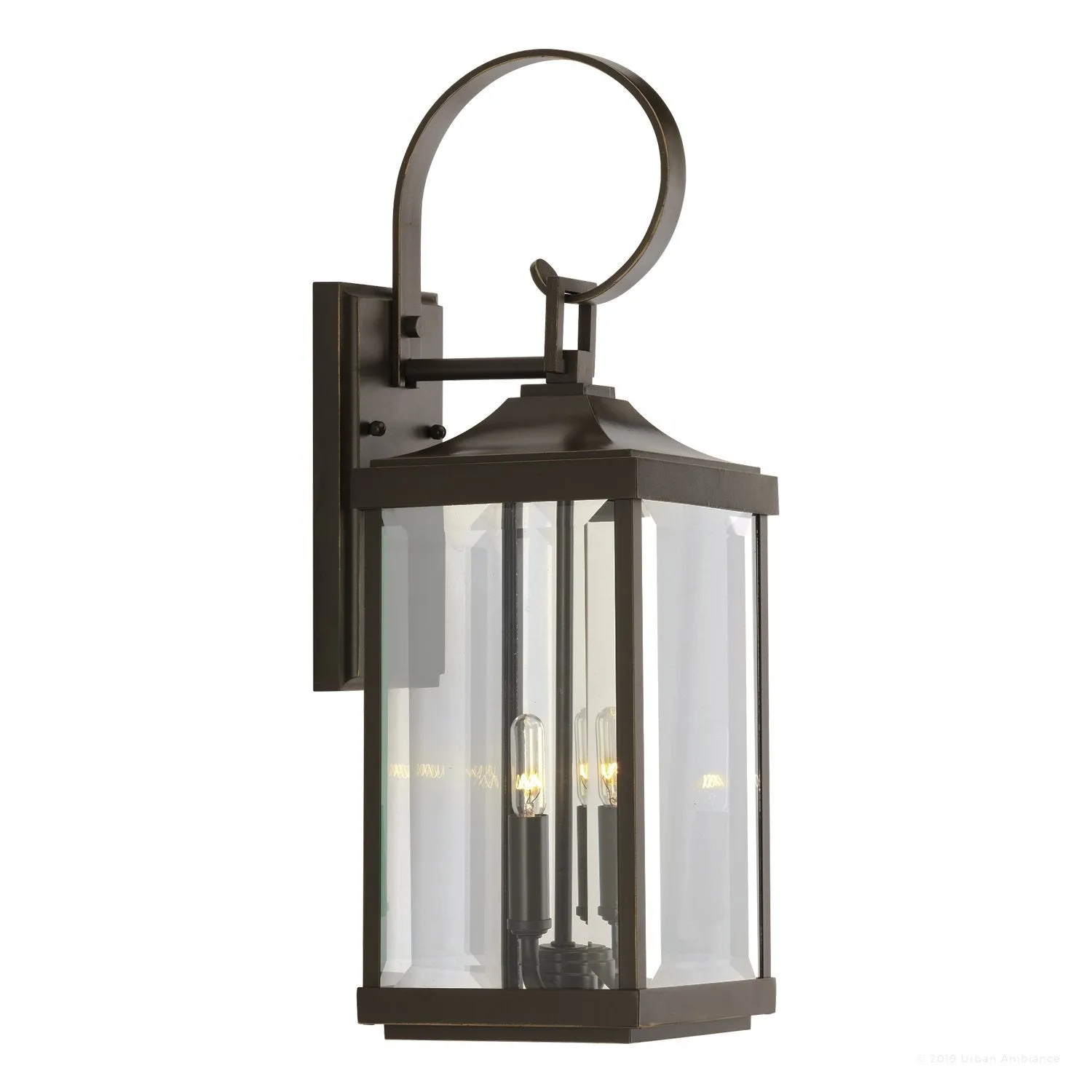 UHP1193 Colonial Outdoor Wall Light, 21-3/4" x 7", Olde Bronze Finish, Calderdale Collection