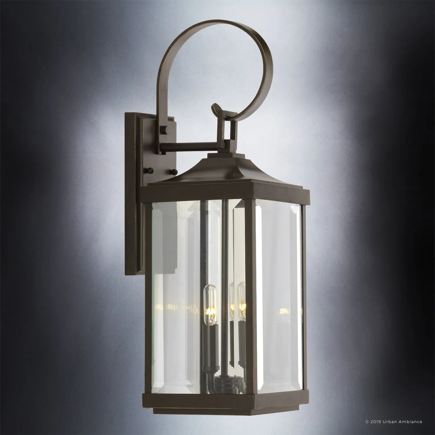 UHP1193 Colonial Outdoor Wall Light, 21-3/4" x 7", Olde Bronze Finish, Calderdale Collection