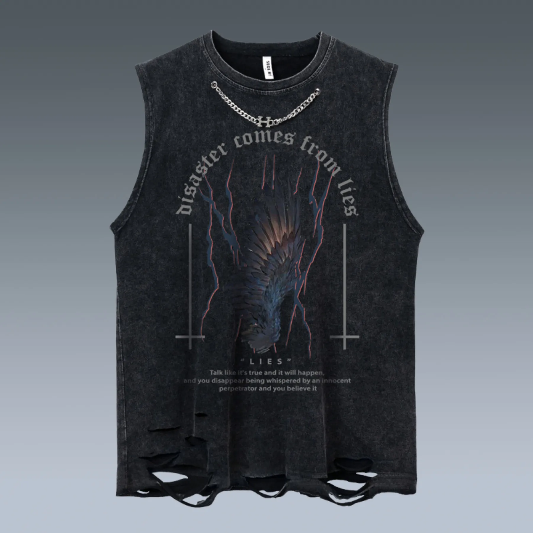 VINTAGE VEST | DISASTER COMES FROM LIES