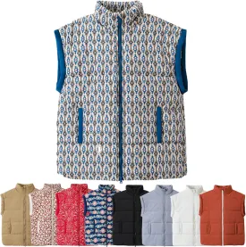 Women's Outerwear Vests Various Print Quilted Warm Cotton Loose Sleeveless Jacket