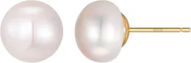 XYJZXY Pearl Stud Earrings for Women Round White Pearl Earrings