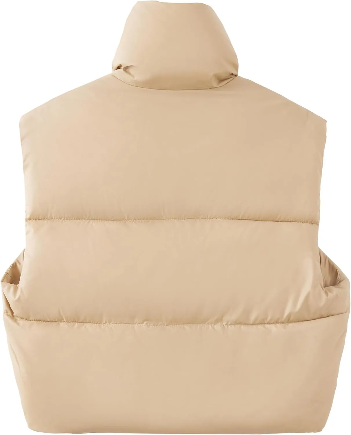 YSW Women's Cropped Puffer Vest Winter Warm Lightweight Sleeveless Outerwear Vests Stand Collar Padded Gilet