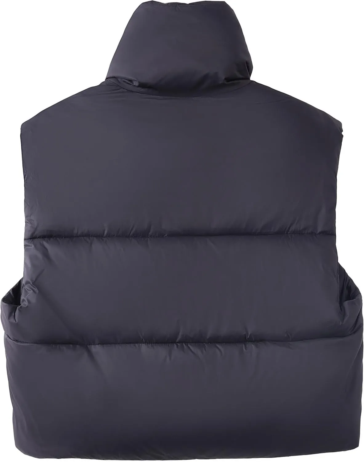 YSW Women's Cropped Puffer Vest Winter Warm Lightweight Sleeveless Outerwear Vests Stand Collar Padded Gilet